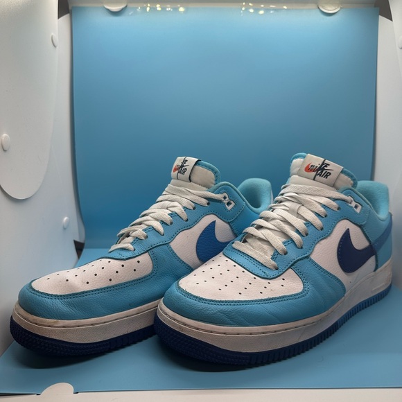 Nike Air Force 1 Low ‘07 LV8 Split light photo Blue Deep Royal - Picture 2 of 5